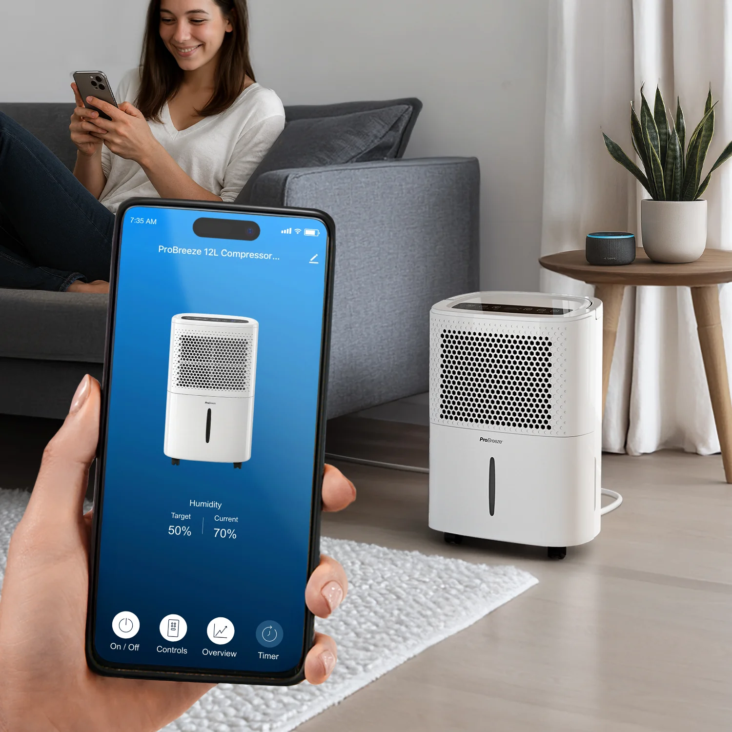 12L Dehumidifier with Built-in Humidistat with Smart App Control - Image 3