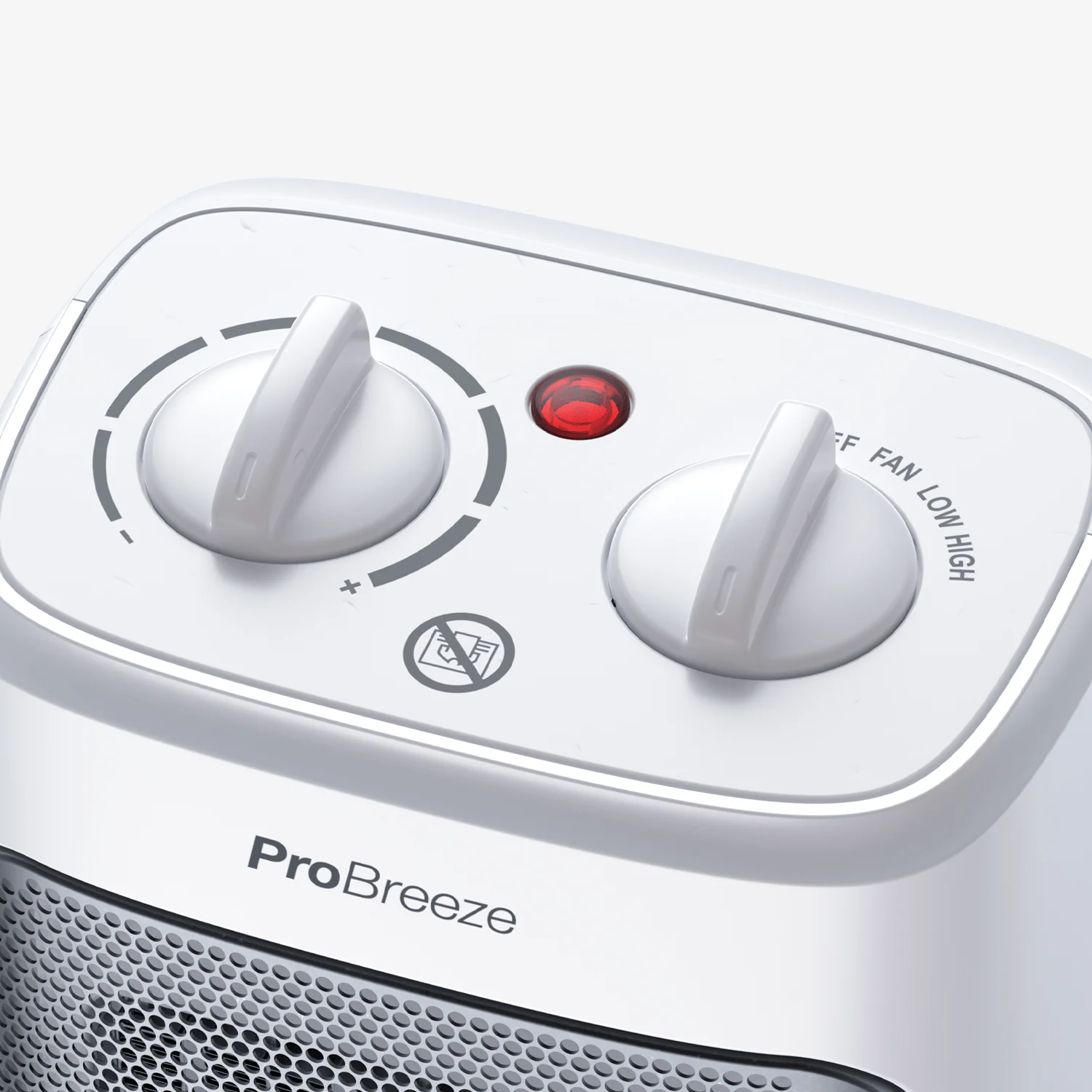2000W Mini Ceramic Fan Heater - White - Image 3