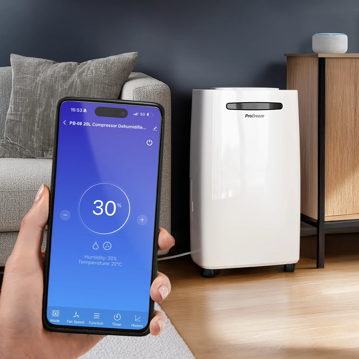 20L Dehumidifier with Max Extraction, Laundry Mode and Smart App Control - Image 3