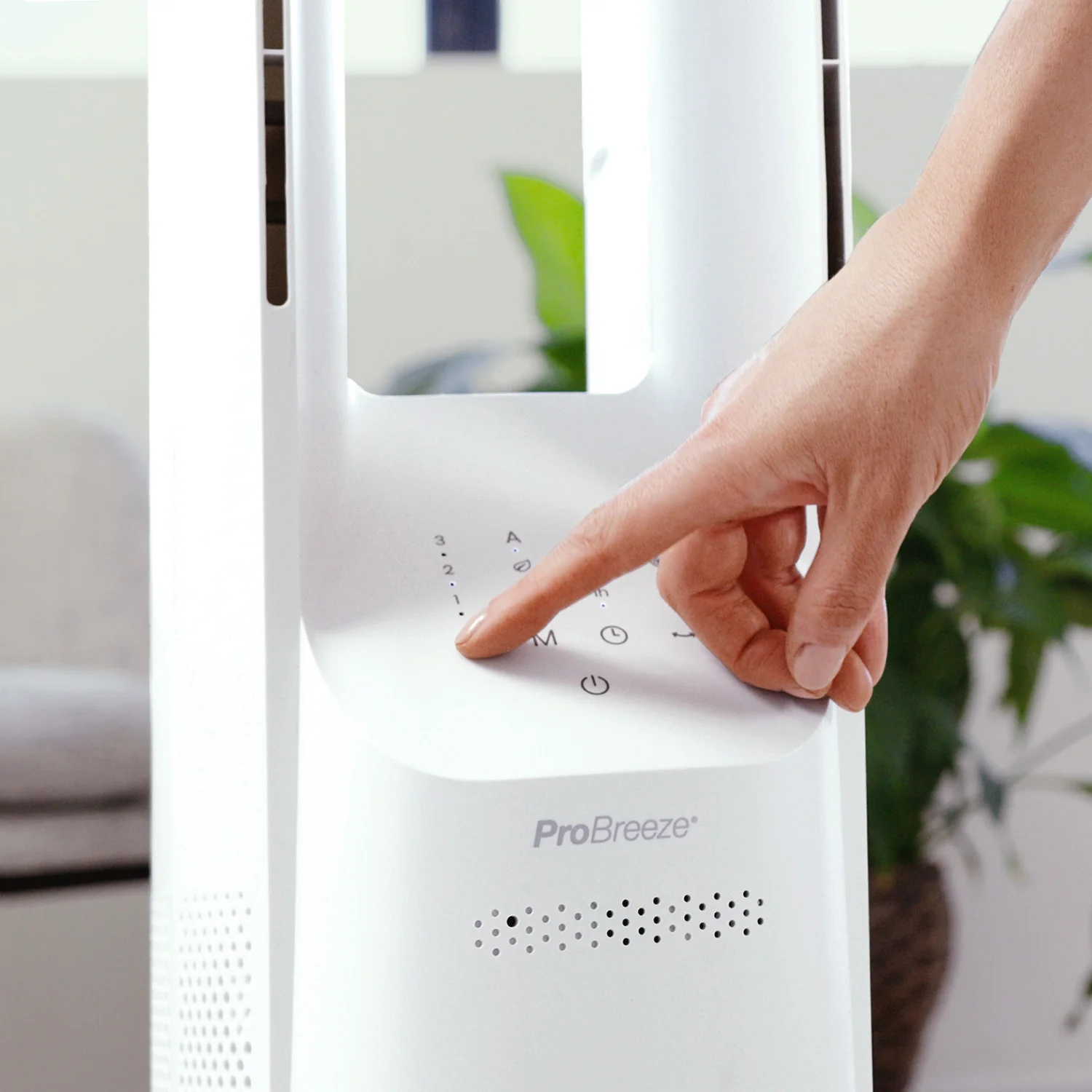 40" Bladeless Tower Fan with Smart App Control - White - Image 3