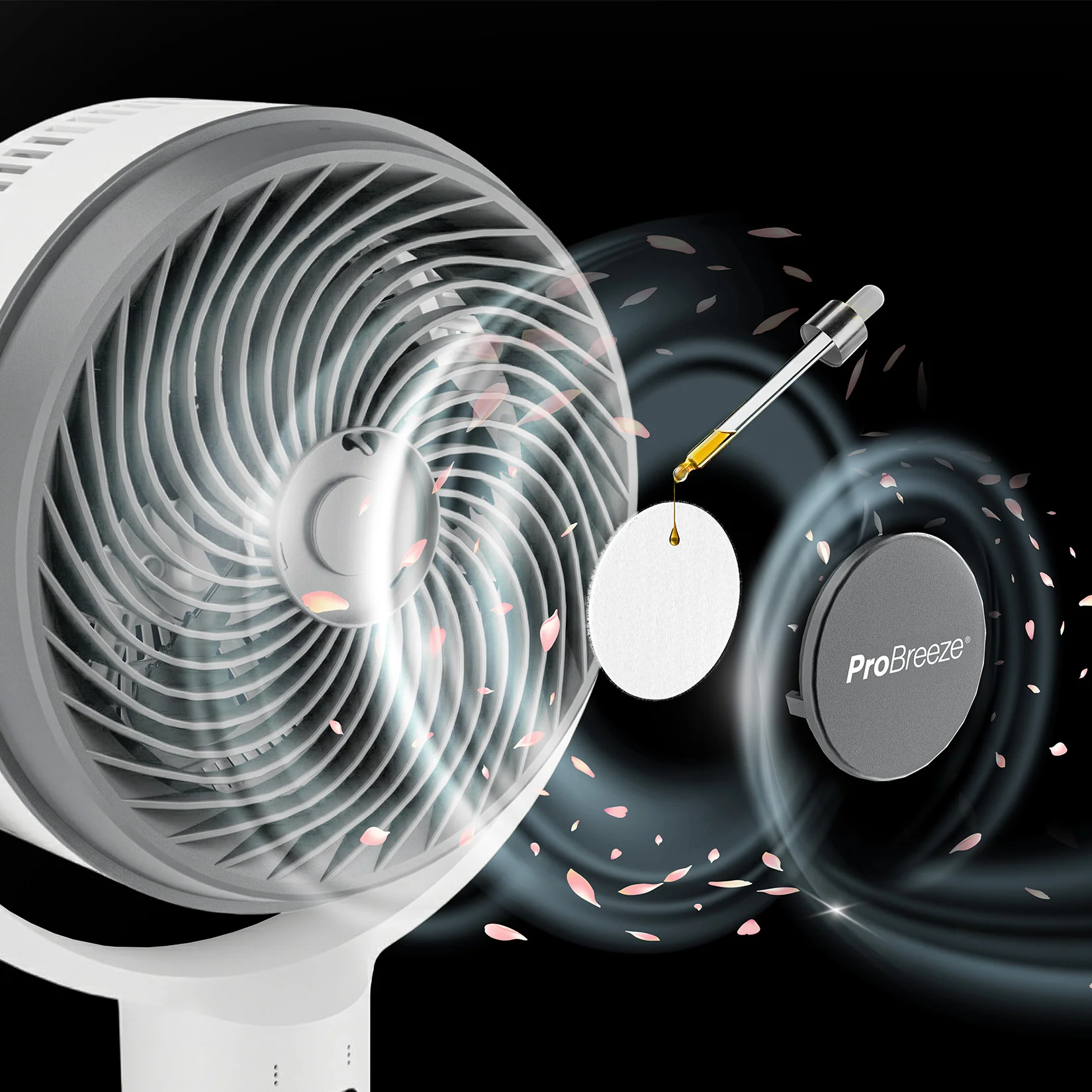 AirFlo™ 43" Hybrid Pedestal Fan - Ultra-Quiet Air Circulator - White/Grey - Image 10