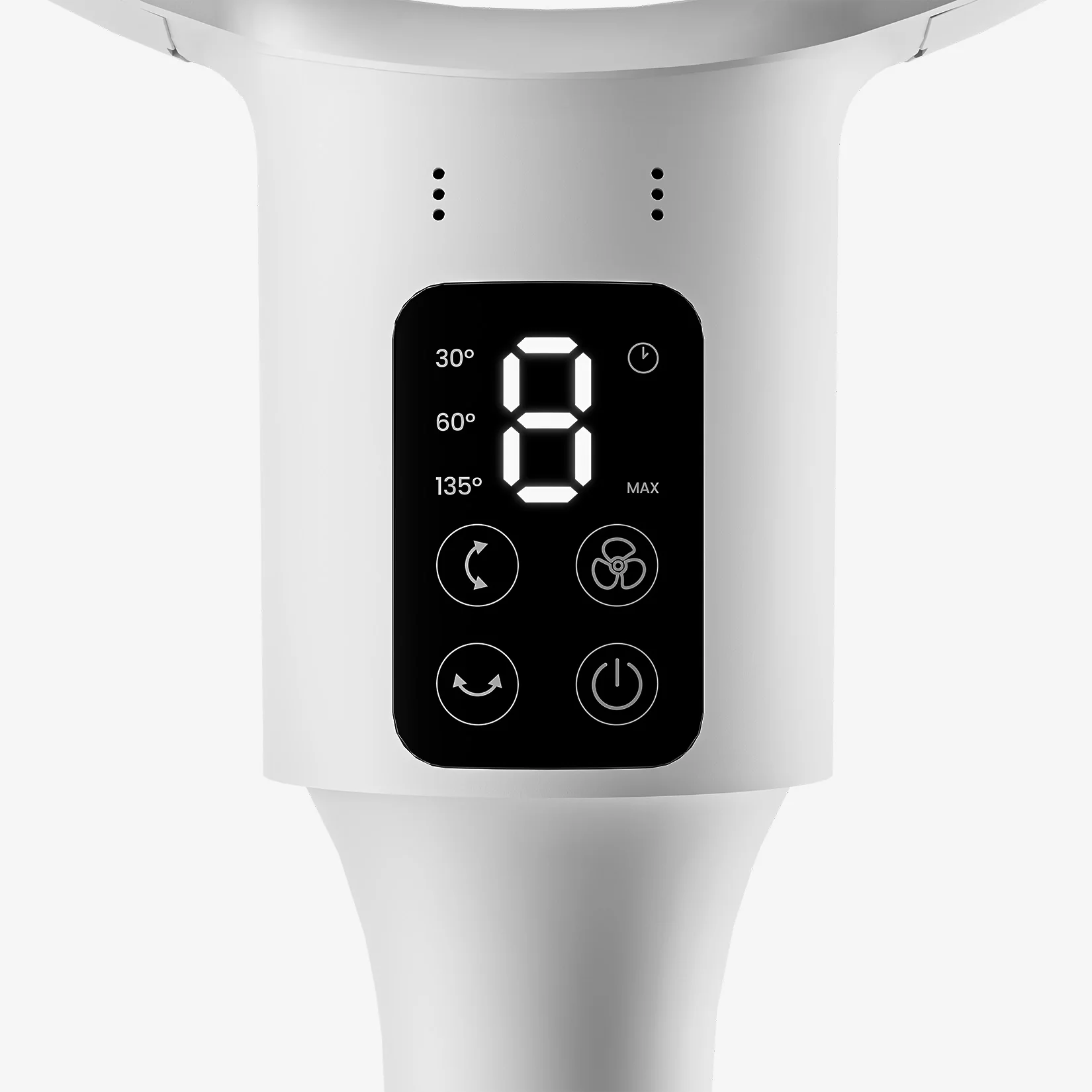 AirFlo™ 43" Hybrid Pedestal Fan - Ultra-Quiet Air Circulator - White/Grey - Image 7