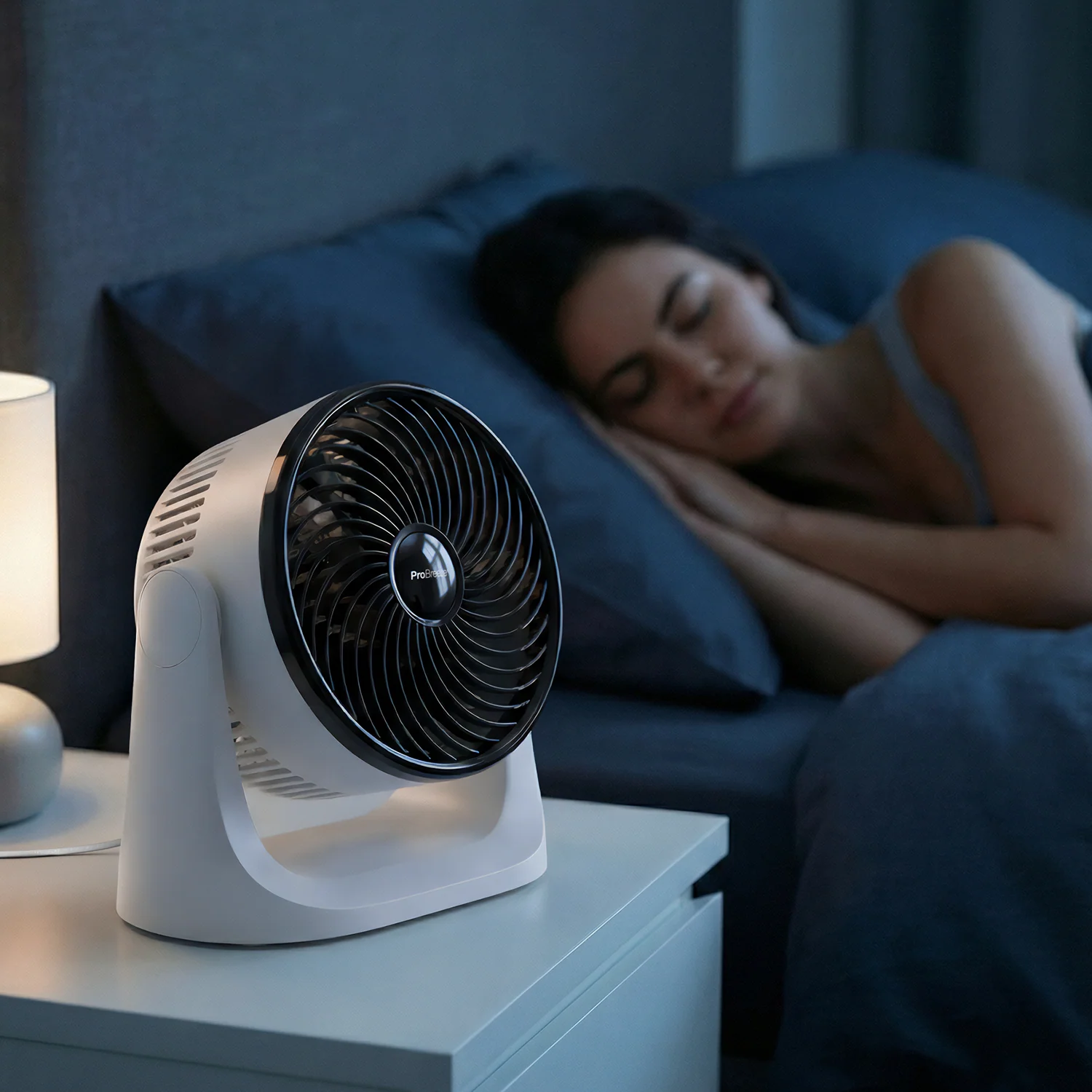 AirFlo™ Mini 11" Turbo Fan - Ultra-Quiet Air Circulator - White/Black - Image 2