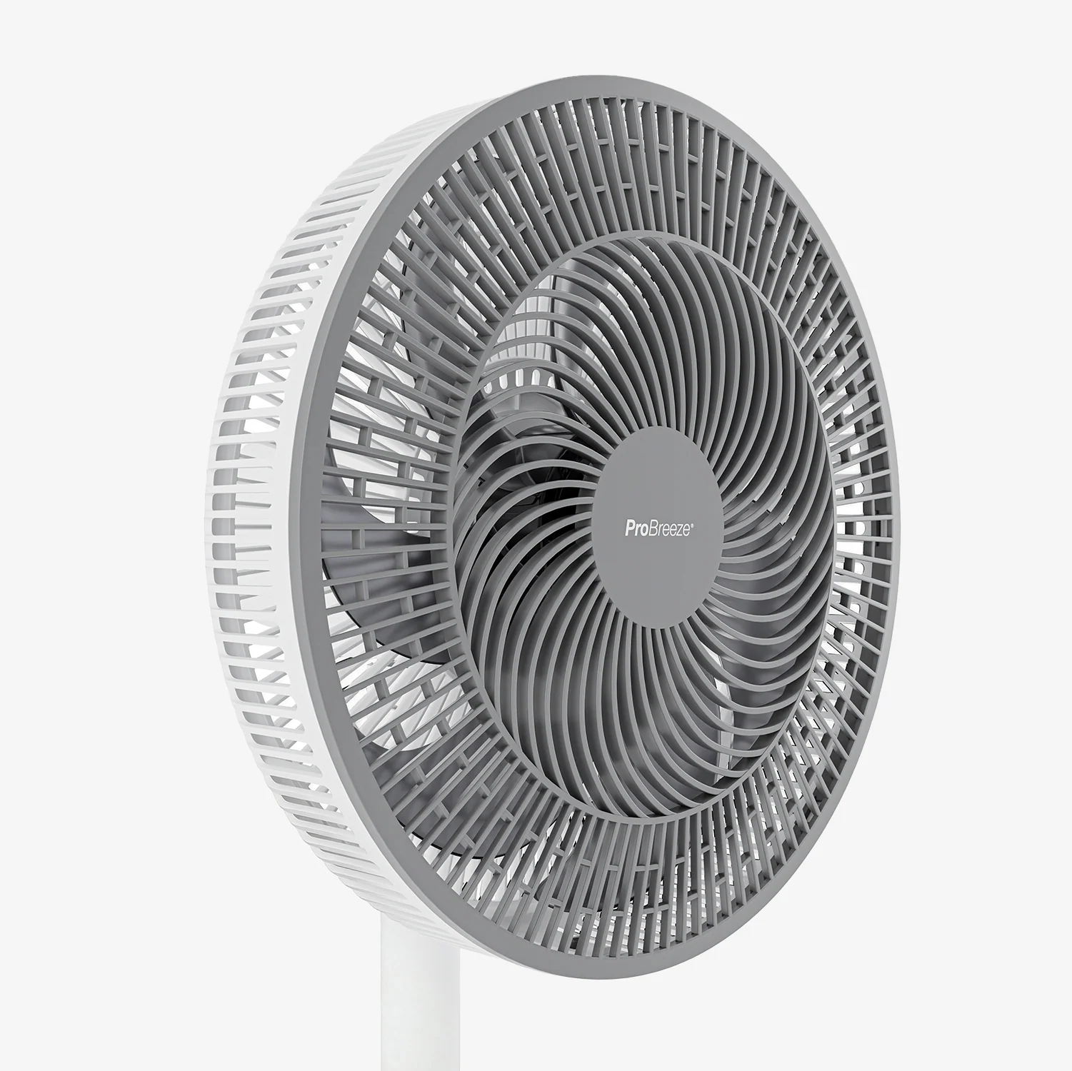AirFlo™ Slim 43" Hybrid Pedestal Fan - Ultra- Quiet Air Circulator - White/Grey - Image 5
