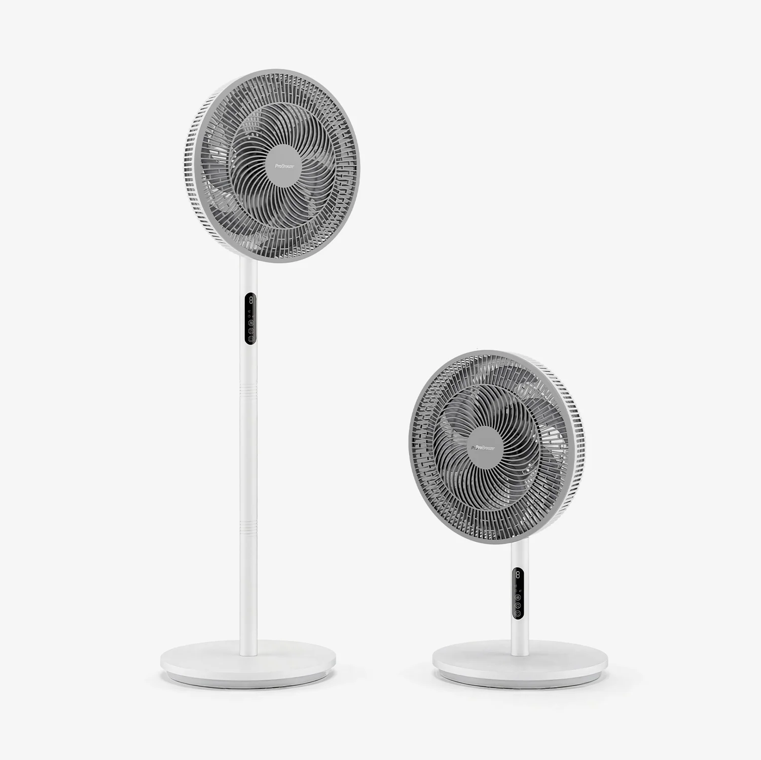 AirFlo™ Slim 43" Hybrid Pedestal Fan - Ultra- Quiet Air Circulator - White/Grey - Image 6