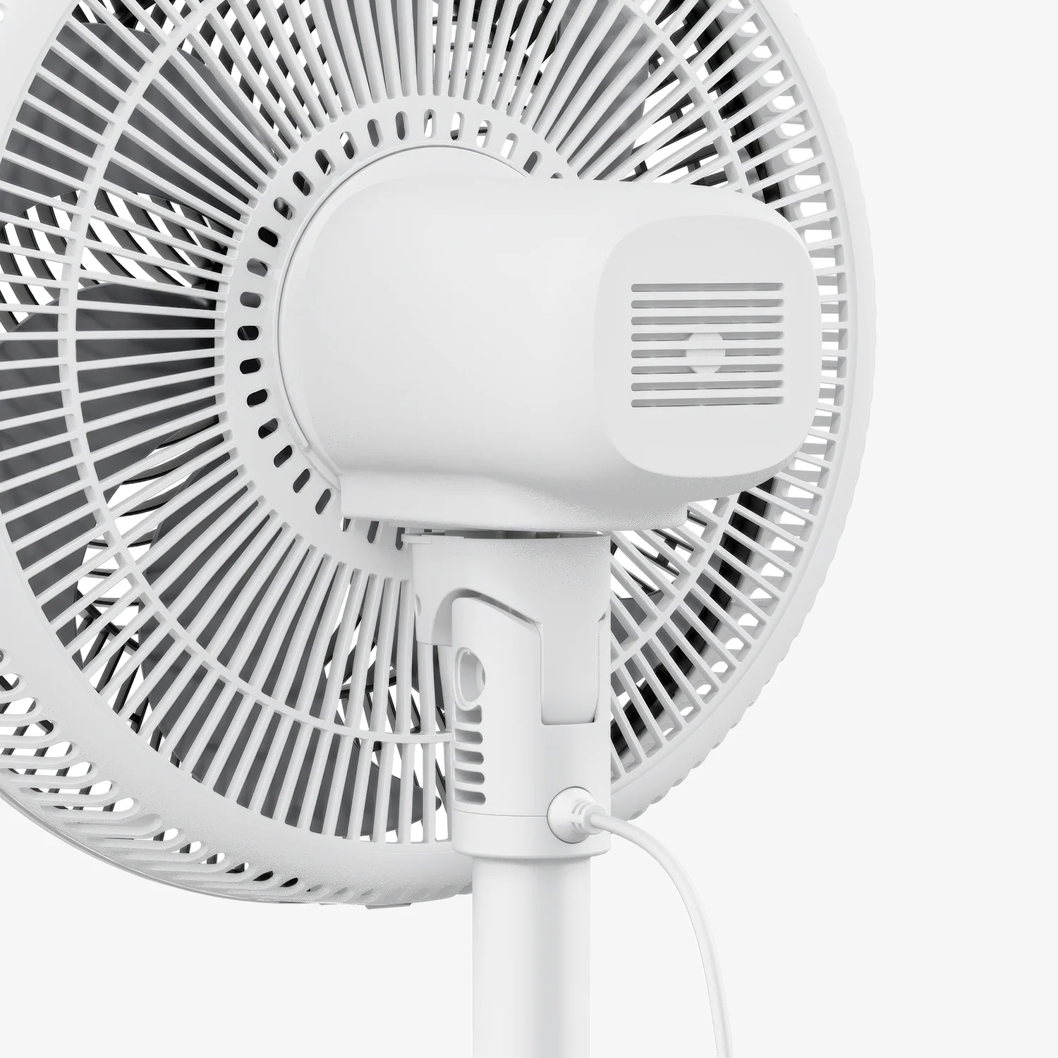 AirFlo™ Slim 43" Hybrid Pedestal Fan - Ultra- Quiet Air Circulator - White/Grey - Image 8