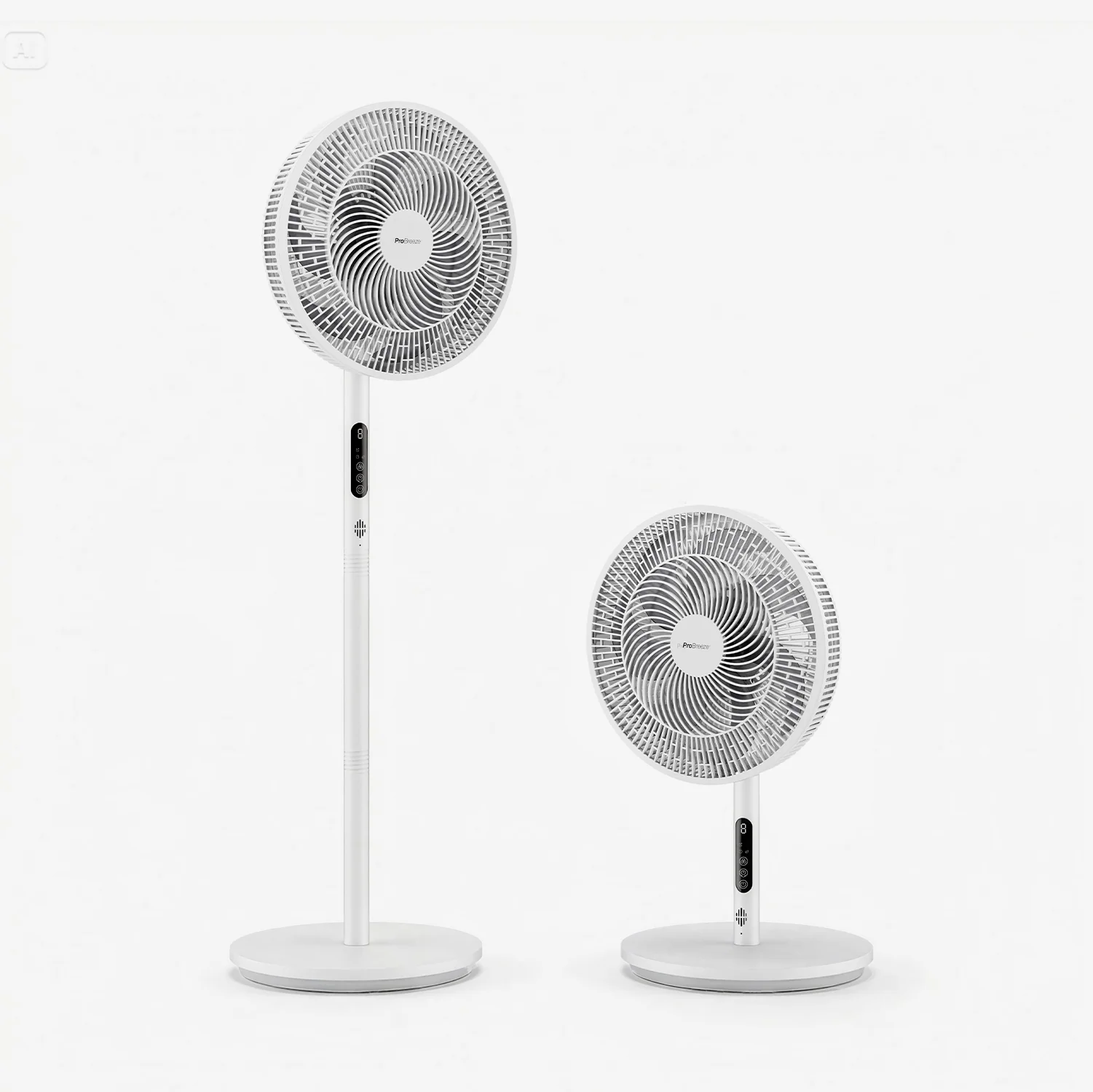 AirFlo™ Slim 43" Hybrid Pedestal Fan - Ultra- Quiet Air Circulator - White - Image 6