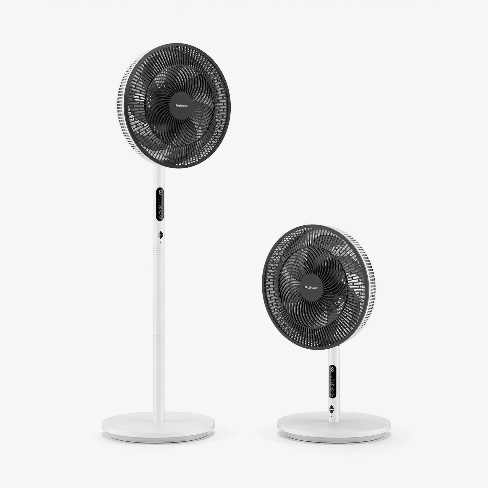 AirFlo™ Slim 43" Hybrid Pedestal Fan - Ultra- Quiet Air Circulator - White/Black - Image 6