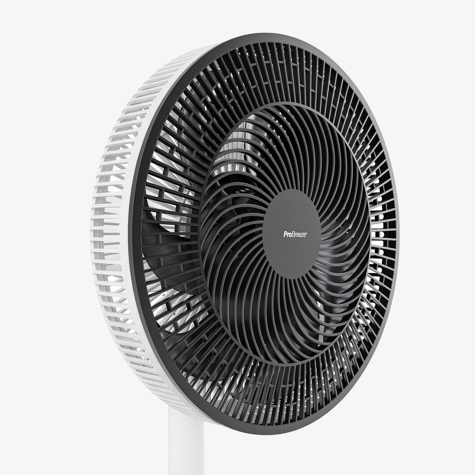 AirFlo™ Slim 43" Hybrid Pedestal Fan - Ultra- Quiet Air Circulator - White/Black - Image 7