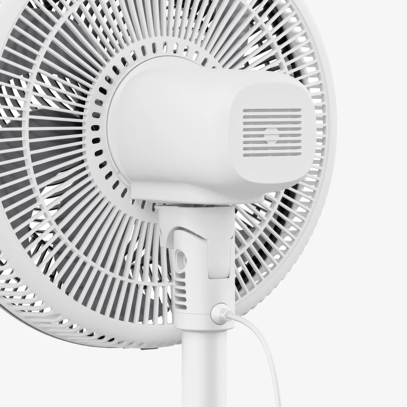 AirFlo™ Slim 43" Hybrid Pedestal Fan - Ultra- Quiet Air Circulator - White/Black - Image 8