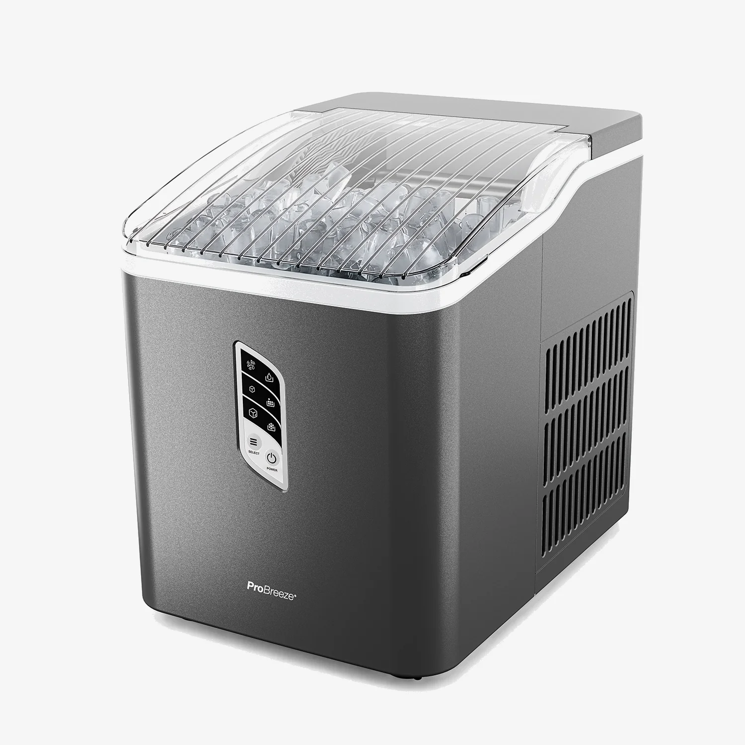 Countertop Ice Cube Maker - 2L Self-Cleaning Machine With 15kg Daily Output - Grey - Image 4