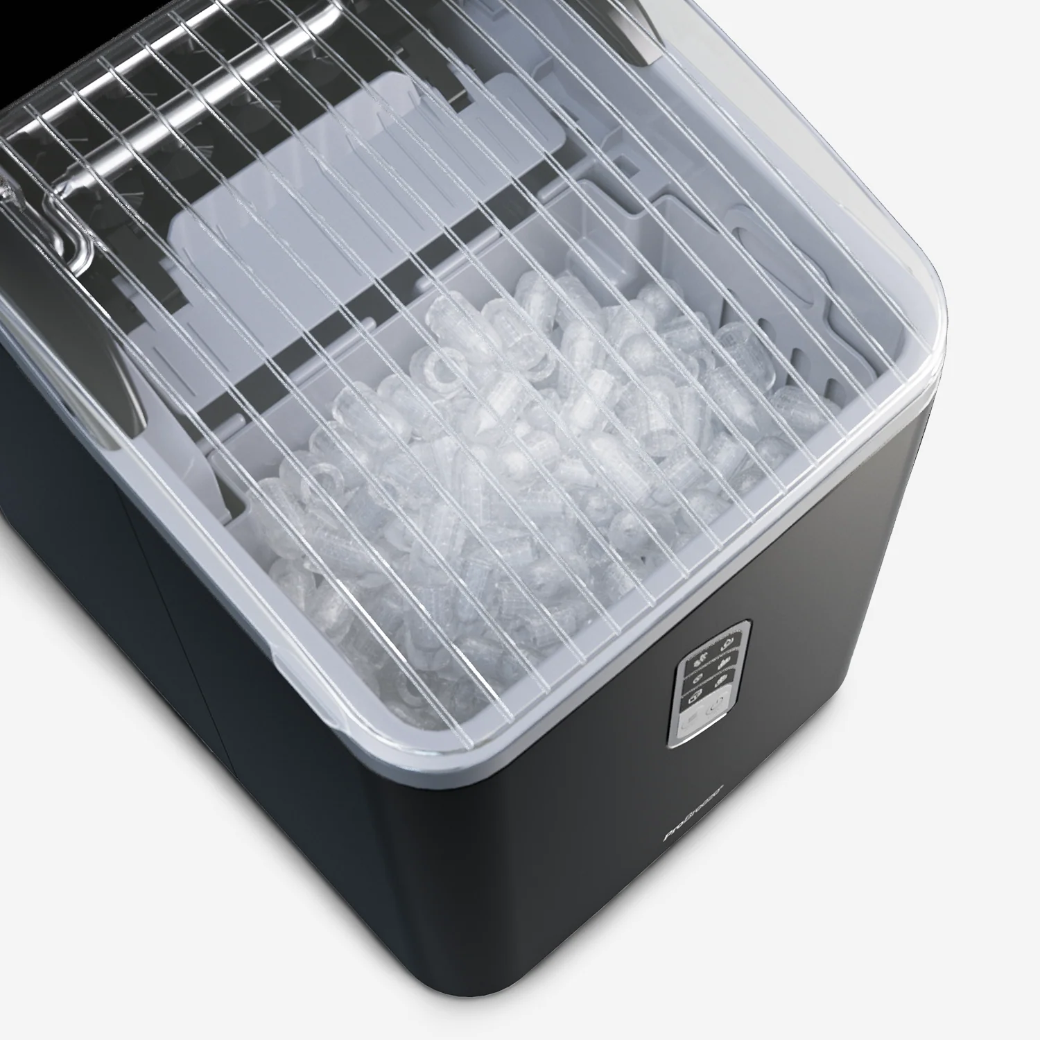 Countertop Ice Cube Maker - 2L Self-Cleaning Machine With 15kg Daily Output - Black - Image 3