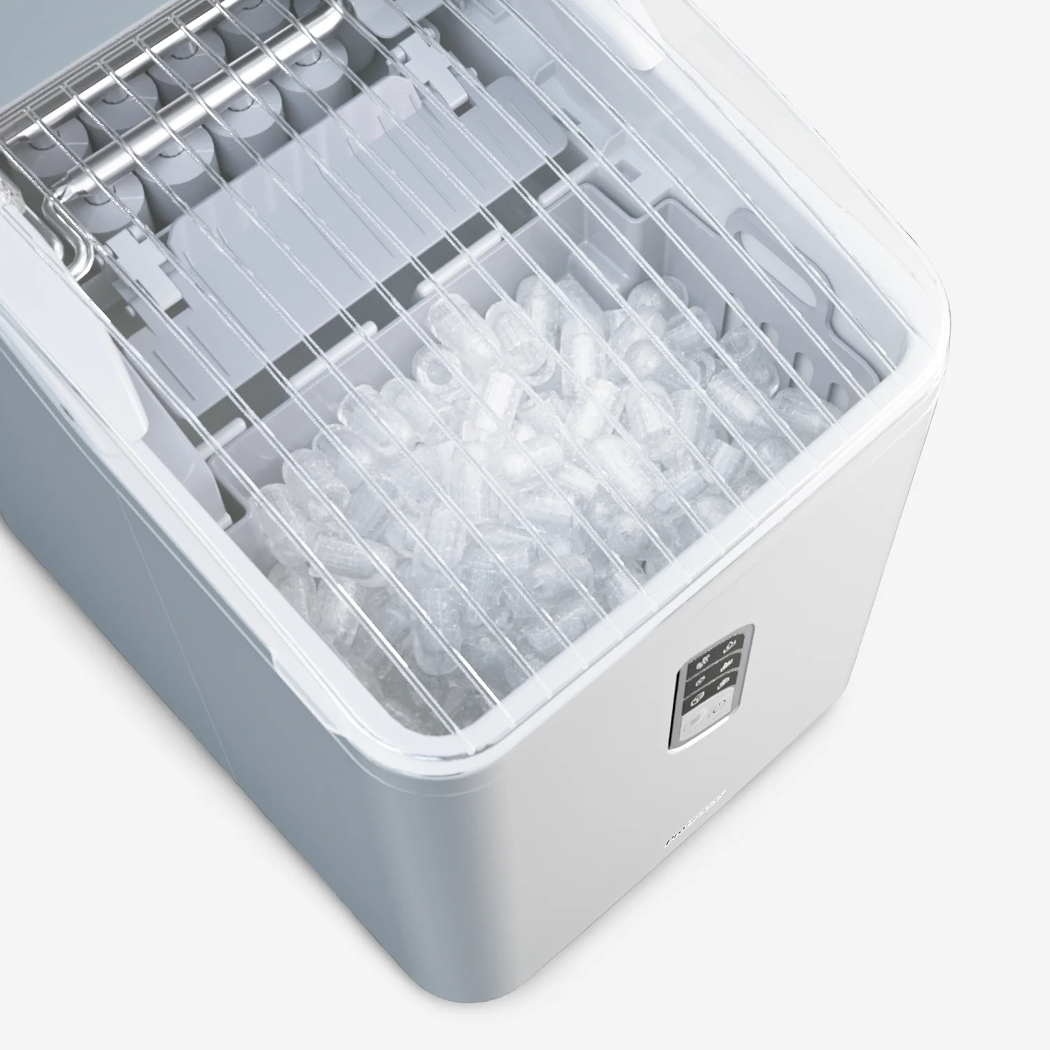 Countertop Ice Cube Maker - 2L Self-Cleaning Machine With 15kg Daily Output - White - Image 5