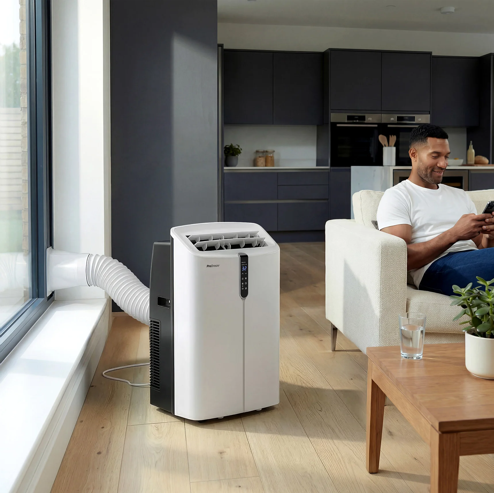 OmniCool™ 12,000 BTU 3-in-1 Ultra-Quiet Portable Air Conditioner with Dehumidification Function - Smart Wifi App - Image 3
