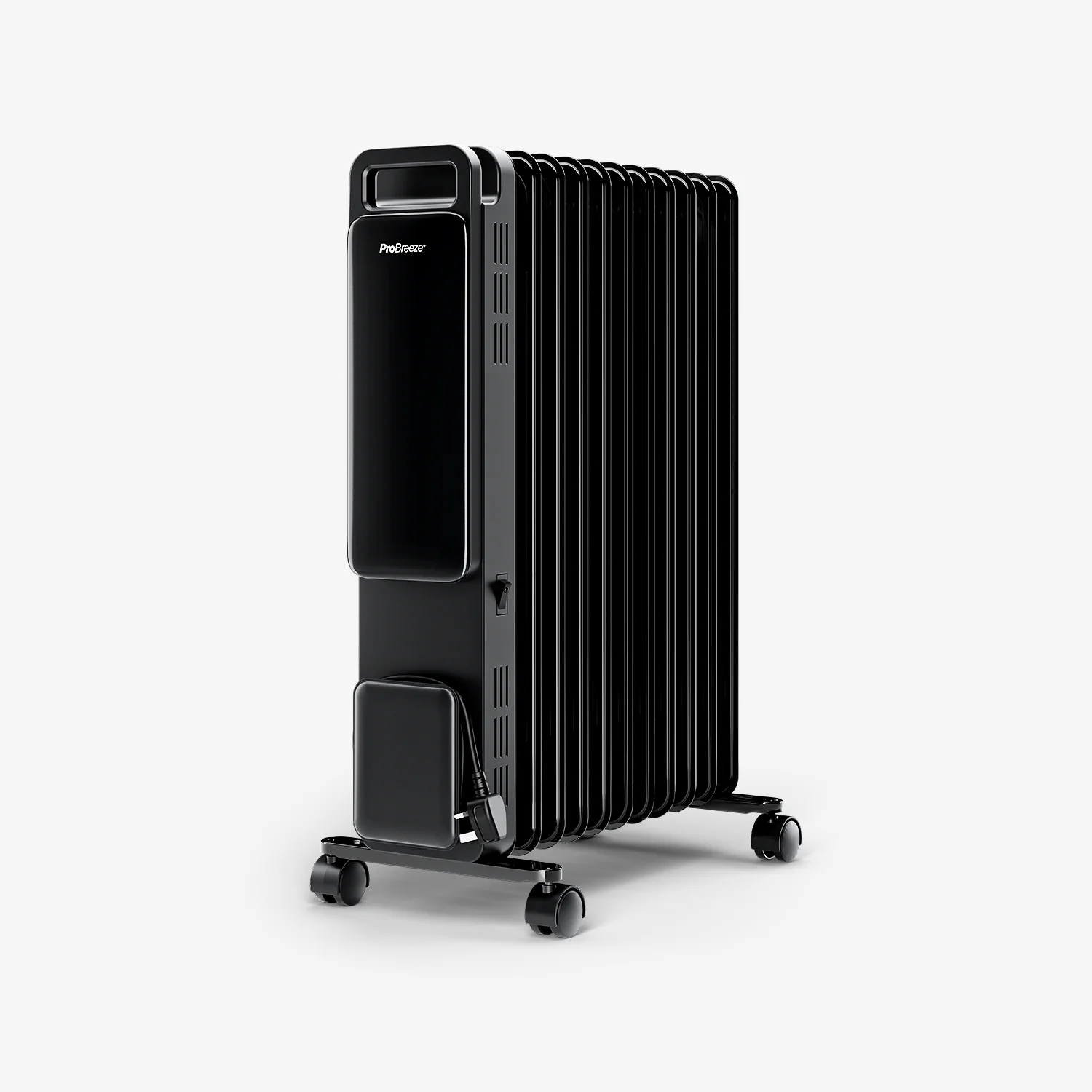 OmniWarm 2500W Oil Filled 11 Fins Eco Radiator Heater With Digital Display and Smart App Control - Black - Image 5