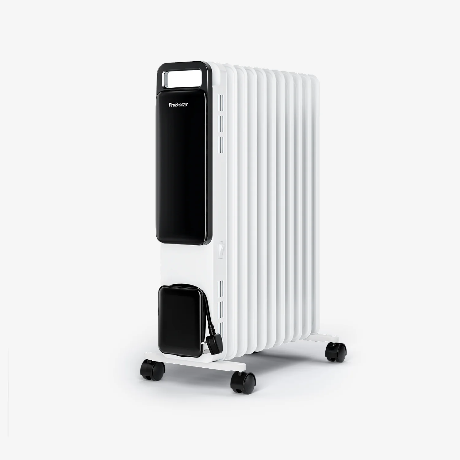 OmniWarm 2500W Oil Filled 11 Fins Eco Radiator Heater With Digital Display and Smart App Control - White - Image 5