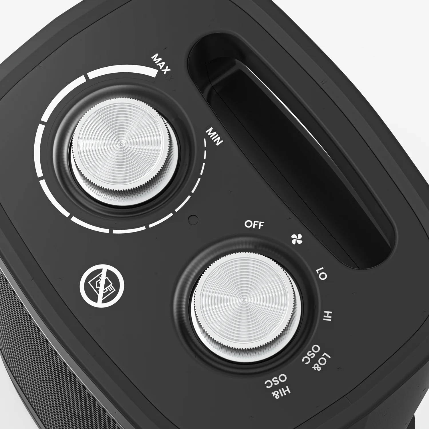 Refurbished - 1800W Mini Ceramic Fan Heater - Black - Image 3