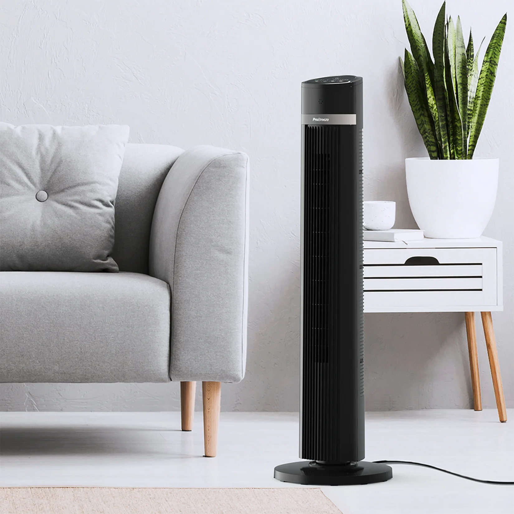 40" Oscillating Tower Fan - Black - Image 2