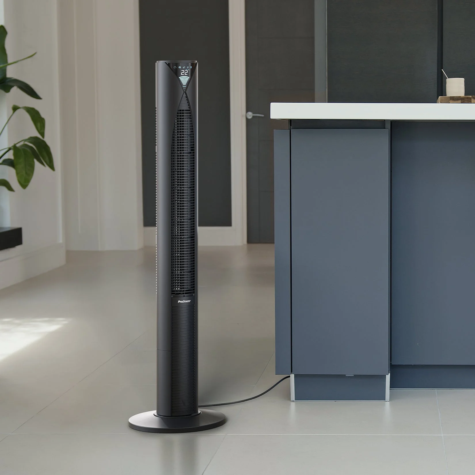 46" Oscillating Tower Fan Black - Image 2