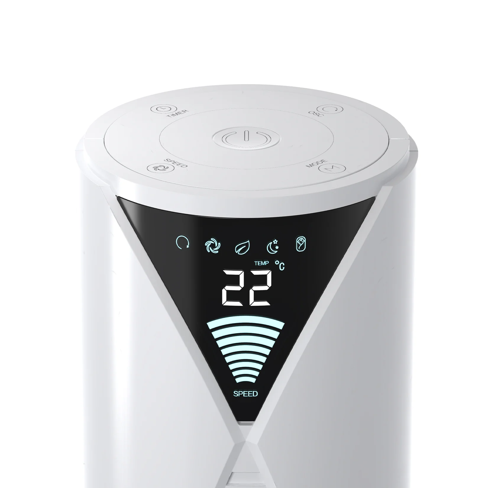 46" Oscillating Tower Fan White - Image 4