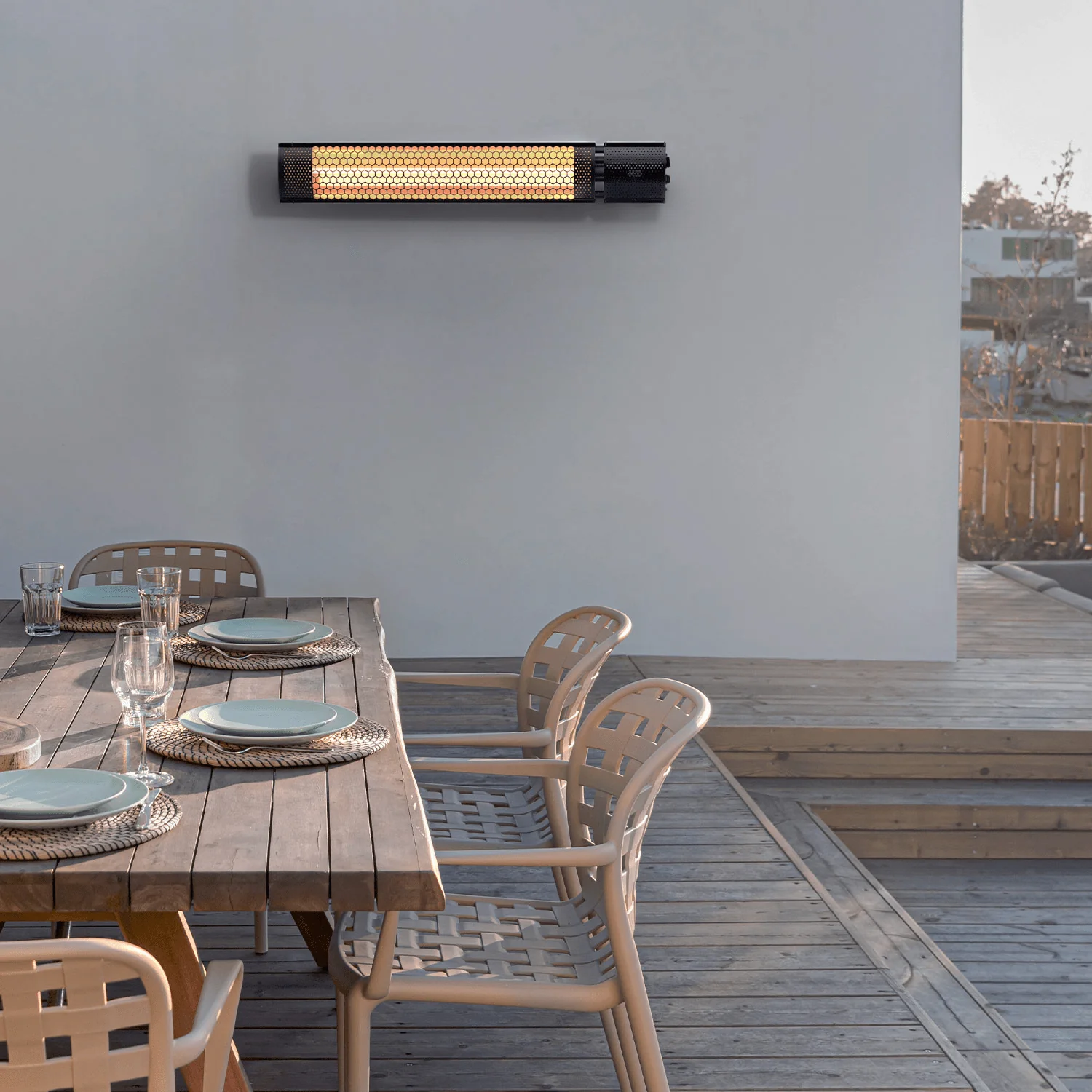 Wall Mounted Infrared Patio Heater with Remote Control and 2 Heat Settings - Image 3